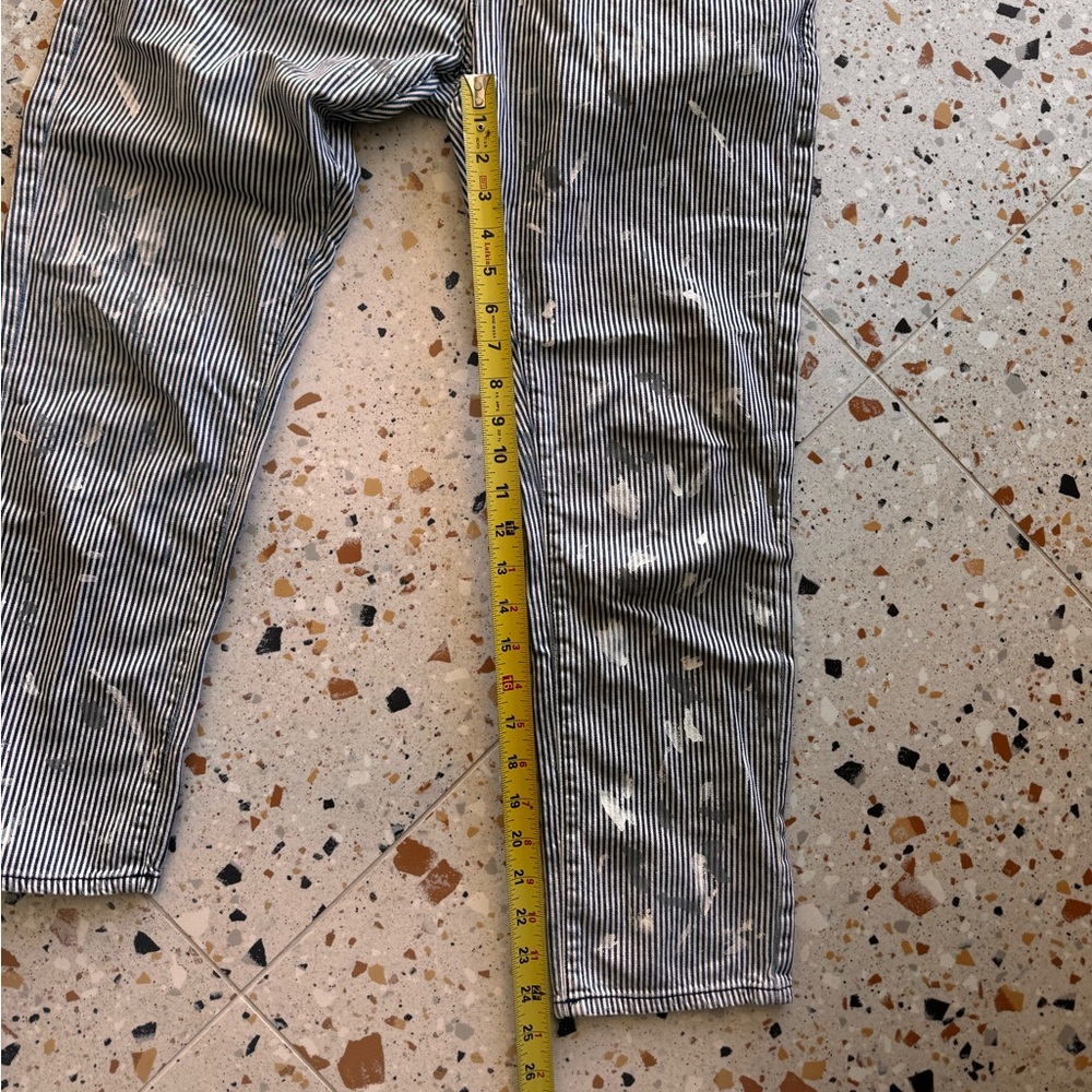 NSF distress, blue and white stripes , lightweight jeans - Picture 11 of 11